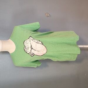 Rolling stones distressed grunge style brat green band t shirt